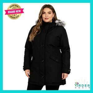 Plus Size Winter Parka Jacket Thick Puffer Hooded Cozy Chic Oversized